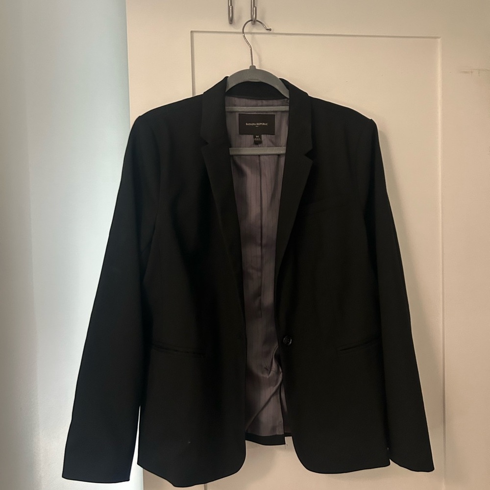 Banana Republic Classic Black Blazer Size 14